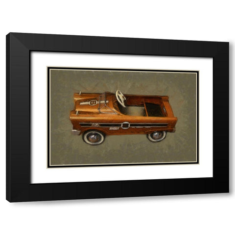 Super Sport Pedal Car Black Modern Wood Framed Art Print with Double Matting by Calkins, Michelle