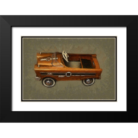 Super Sport Pedal Car Black Modern Wood Framed Art Print with Double Matting by Calkins, Michelle