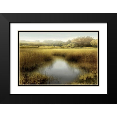 Morning Calm I Black Modern Wood Framed Art Print with Double Matting by Clark, Madeline