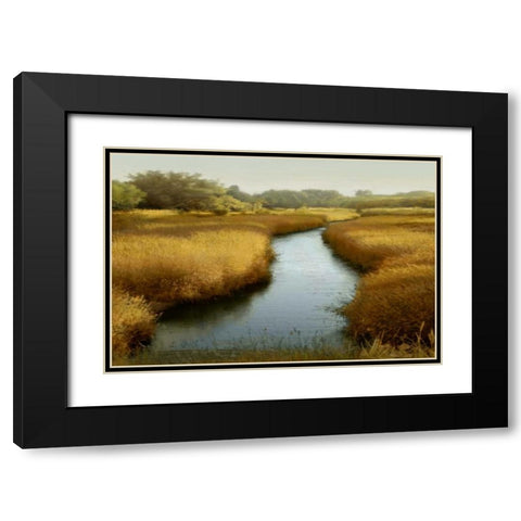 Morning Calm II Black Modern Wood Framed Art Print with Double Matting by Clark, Madeline