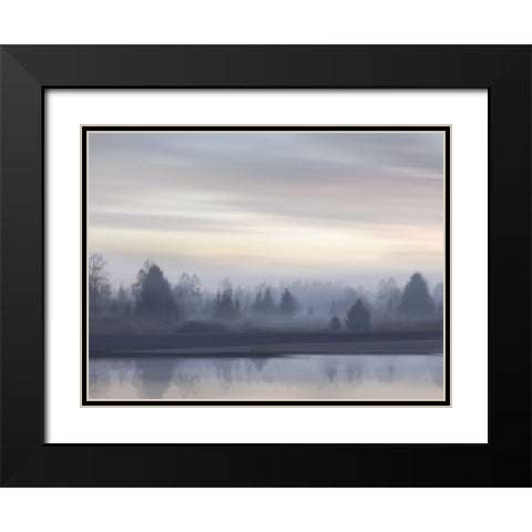 First Light III Black Modern Wood Framed Art Print with Double Matting by Clark, Madeline