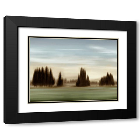 New Day Blue Sky Black Modern Wood Framed Art Print with Double Matting by Clark, Madeline