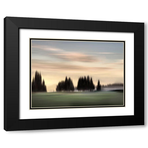 New Day Soft Black Modern Wood Framed Art Print with Double Matting by Clark, Madeline