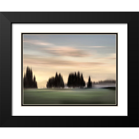 New Day Soft Black Modern Wood Framed Art Print with Double Matting by Clark, Madeline