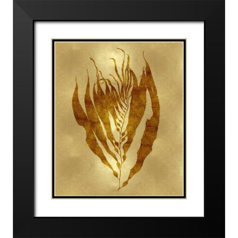 Sea Life - Gold I Black Modern Wood Framed Art Print with Double Matting by Miller, Melonie
