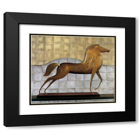 Decorative Horse I Black Modern Wood Framed Art Print with Double Matting by Garnier, Michael