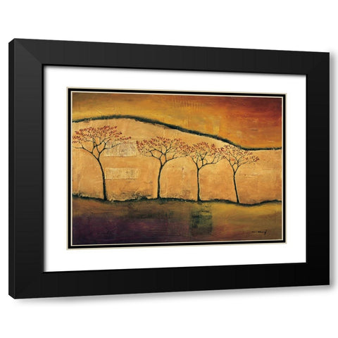 Torn Through I Black Modern Wood Framed Art Print with Double Matting by Klung, Mike