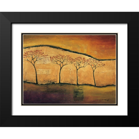 Torn Through I Black Modern Wood Framed Art Print with Double Matting by Klung, Mike