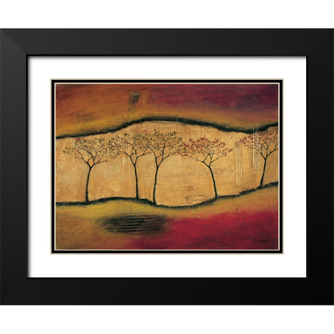 Torn Through II Black Modern Wood Framed Art Print with Double Matting by Klung, Mike