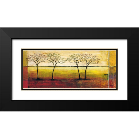 Life Line II Black Modern Wood Framed Art Print with Double Matting by Klung, Mike
