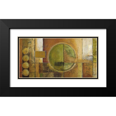 Modular Grid Black Modern Wood Framed Art Print with Double Matting by Klung, Mike