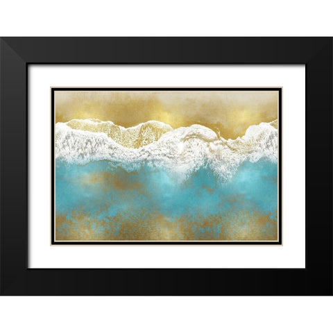 Gold Coast III Black Modern Wood Framed Art Print with Double Matting by Olsen, Maggie