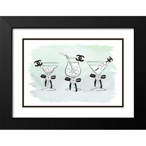 Drinks Black Modern Wood Framed Art Print with Double Matting by Pavlova, Martina