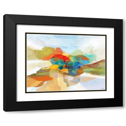 Fracture II Black Modern Wood Framed Art Print with Double Matting by Tienhaara, Michael