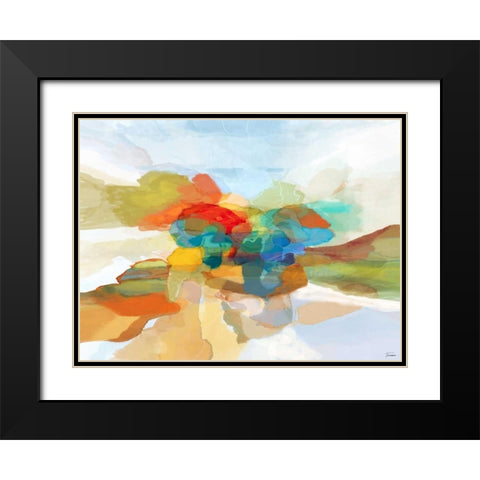 Fracture II Black Modern Wood Framed Art Print with Double Matting by Tienhaara, Michael