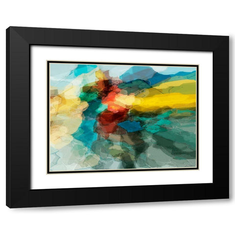 Shapes I Black Modern Wood Framed Art Print with Double Matting by Tienhaara, Michael