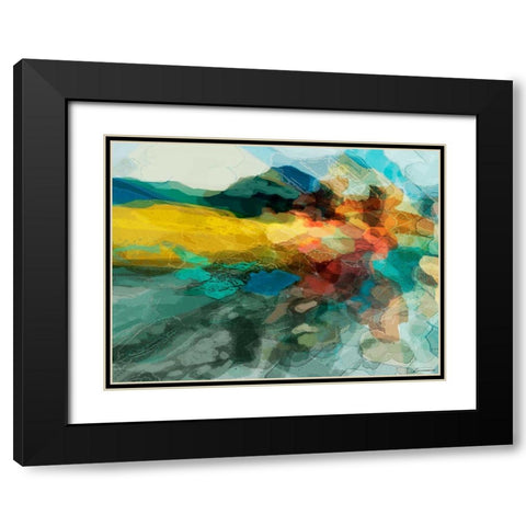 Shapes II Black Modern Wood Framed Art Print with Double Matting by Tienhaara, Michael