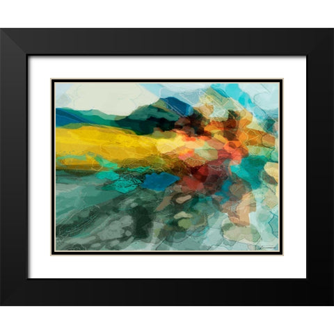 Shapes II Black Modern Wood Framed Art Print with Double Matting by Tienhaara, Michael