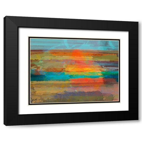 Solace II Black Modern Wood Framed Art Print with Double Matting by Tienhaara, Michael