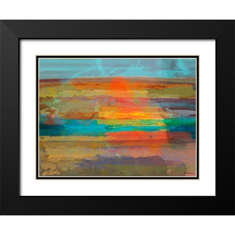 Solace II Black Modern Wood Framed Art Print with Double Matting by Tienhaara, Michael