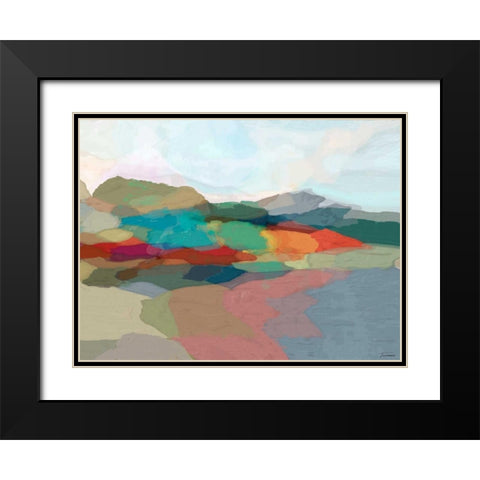 Strata I Black Modern Wood Framed Art Print with Double Matting by Tienhaara, Michael
