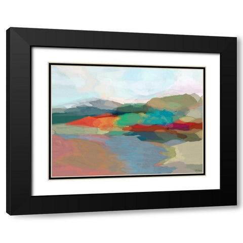 Strata II Black Modern Wood Framed Art Print with Double Matting by Tienhaara, Michael