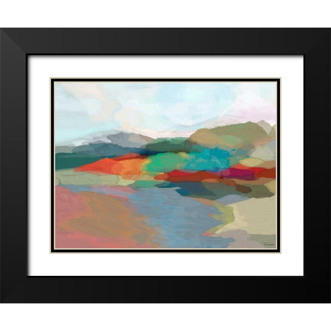 Strata II Black Modern Wood Framed Art Print with Double Matting by Tienhaara, Michael