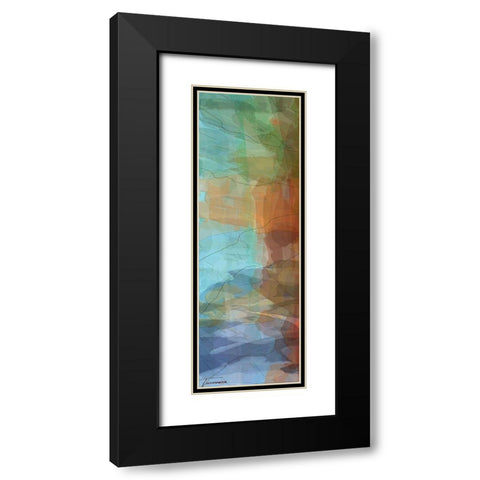 Tryptic Visions Left Black Modern Wood Framed Art Print with Double Matting by Tienhaara, Michael