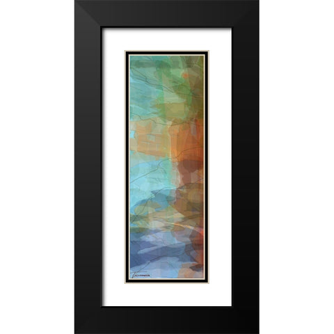 Tryptic Visions Left Black Modern Wood Framed Art Print with Double Matting by Tienhaara, Michael