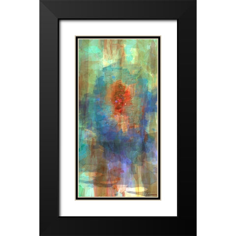 Tryptic Visions Center Black Modern Wood Framed Art Print with Double Matting by Tienhaara, Michael