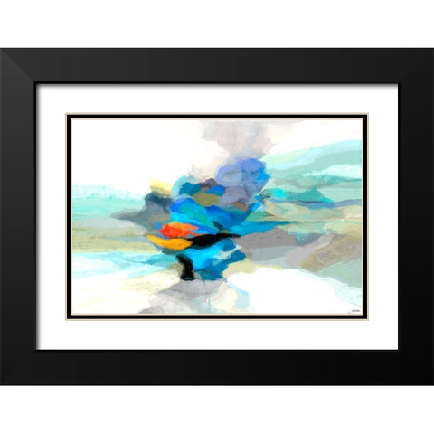 Cumulus II Black Modern Wood Framed Art Print with Double Matting by Tienhaara, Michael