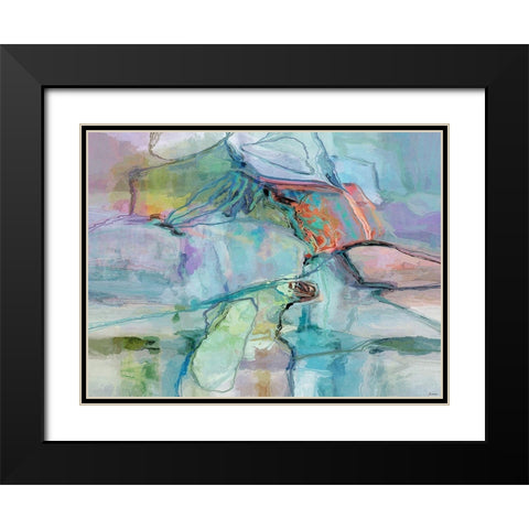 Movement I Black Modern Wood Framed Art Print with Double Matting by Tienhaara, Michael