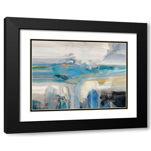 Melody II Black Modern Wood Framed Art Print with Double Matting by Tienhaara, Michael