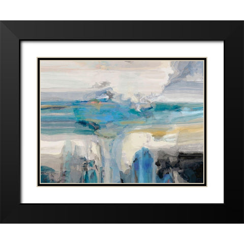 Melody II Black Modern Wood Framed Art Print with Double Matting by Tienhaara, Michael