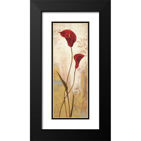 Panneau calla Black Modern Wood Framed Art Print with Double Matting by Besson, Nathalie