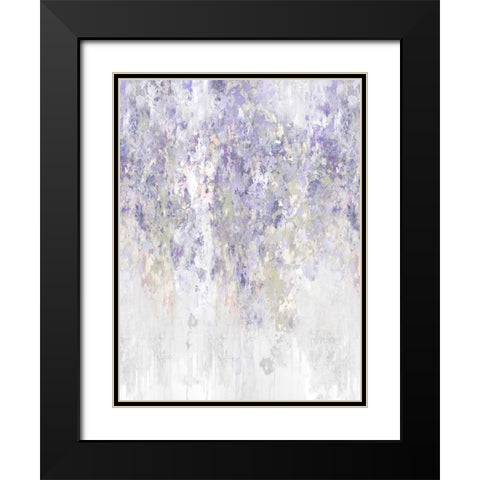 Cascade Lavender Black Modern Wood Framed Art Print with Double Matting by Robbins, Nikki