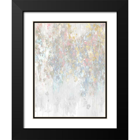 Cascade Pink Black Modern Wood Framed Art Print with Double Matting by Robbins, Nikki