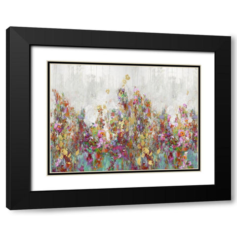 Blooming Black Modern Wood Framed Art Print with Double Matting by Robbins, Nikki
