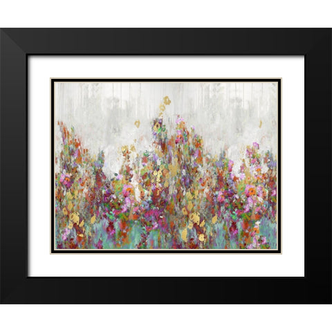 Blooming Black Modern Wood Framed Art Print with Double Matting by Robbins, Nikki