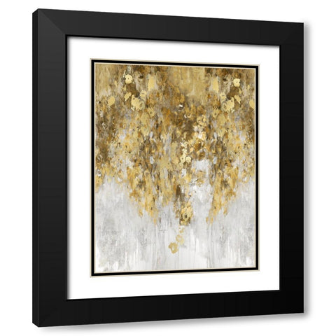 Cascade Amber and Gold Black Modern Wood Framed Art Print with Double Matting by Robbins, Nikki