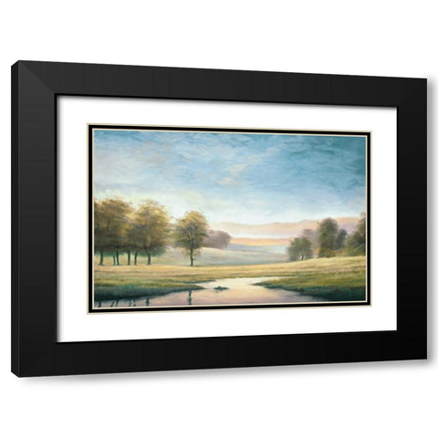 Morning Reflection II Black Modern Wood Framed Art Print with Double Matting by Thomas, Neil
