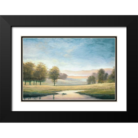 Morning Reflection II Black Modern Wood Framed Art Print with Double Matting by Thomas, Neil