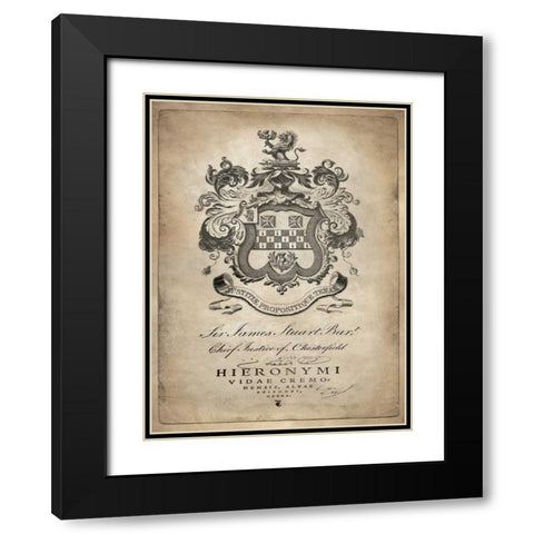 Heraldry I Black Modern Wood Framed Art Print with Double Matting by Jeffries, Oliver