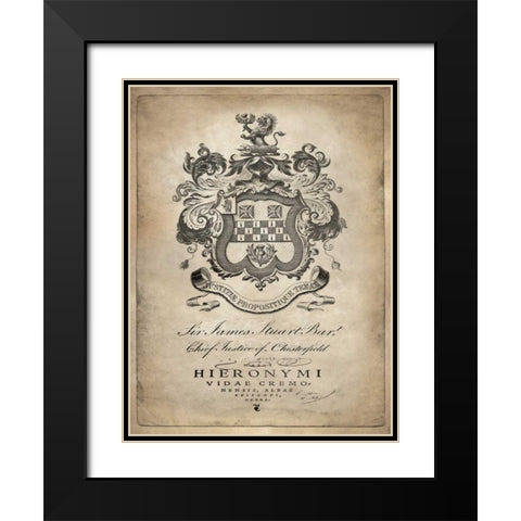 Heraldry I Black Modern Wood Framed Art Print with Double Matting by Jeffries, Oliver