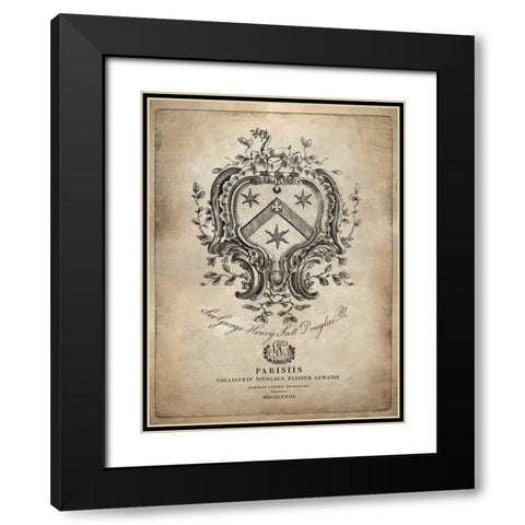 Heraldry IV Black Modern Wood Framed Art Print with Double Matting by Jeffries, Oliver