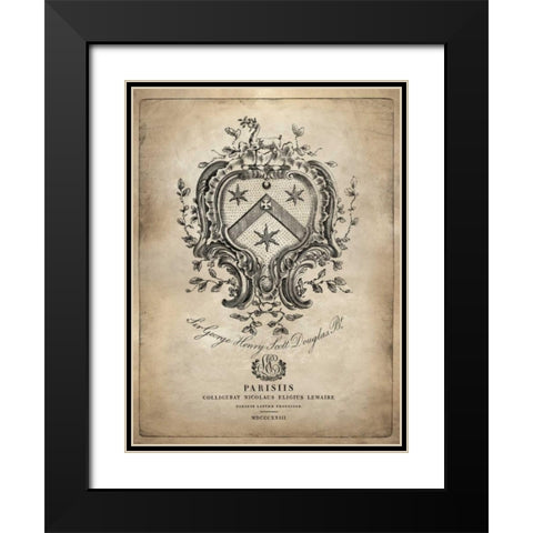 Heraldry IV Black Modern Wood Framed Art Print with Double Matting by Jeffries, Oliver