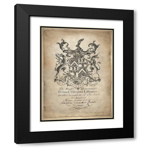 Heraldry II Black Modern Wood Framed Art Print with Double Matting by Jeffries, Oliver
