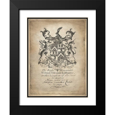 Heraldry II Black Modern Wood Framed Art Print with Double Matting by Jeffries, Oliver