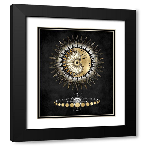 Meditative Moon II Black Modern Wood Framed Art Print with Double Matting by Jeffries, Oliver