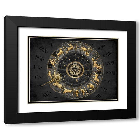 Zodiac Calendar II Black Modern Wood Framed Art Print with Double Matting by Jeffries, Oliver